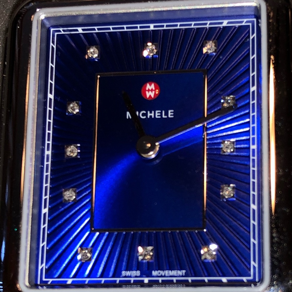 Michele Deco Madison Cobalt blue with Diamonds